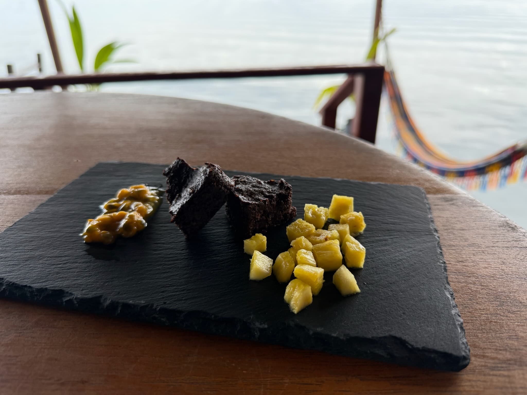 Garden-to-table fresh vegetables and fruits at Blå Bar Restaurant, Dolphin Blue Paradise, Bocas del Toro