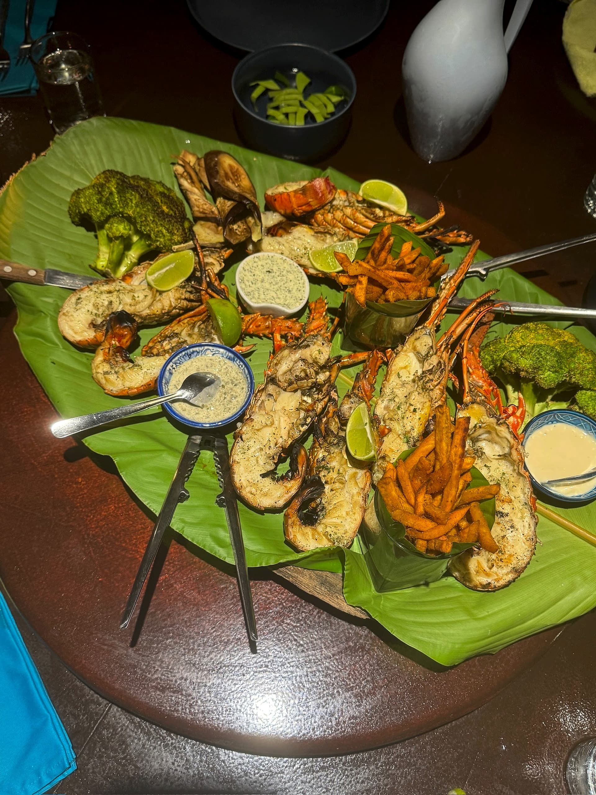 Locally sourced seafood and fresh ingredients at Blå Bar Restaurant, Dolphin Blue Paradise, Bocas del Toro