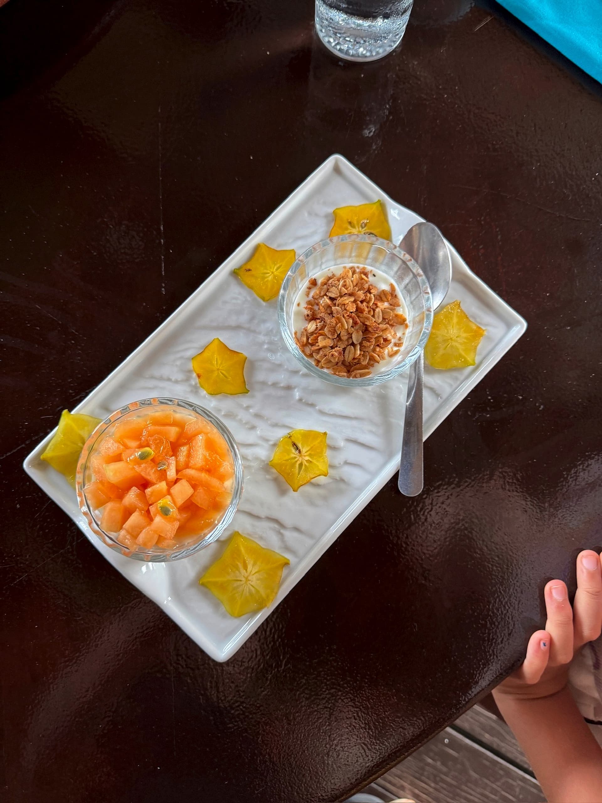 Fresh ingredients from tropical garden at Blå Bar Restaurant, Dolphin Blue Paradise, Bocas del Toro