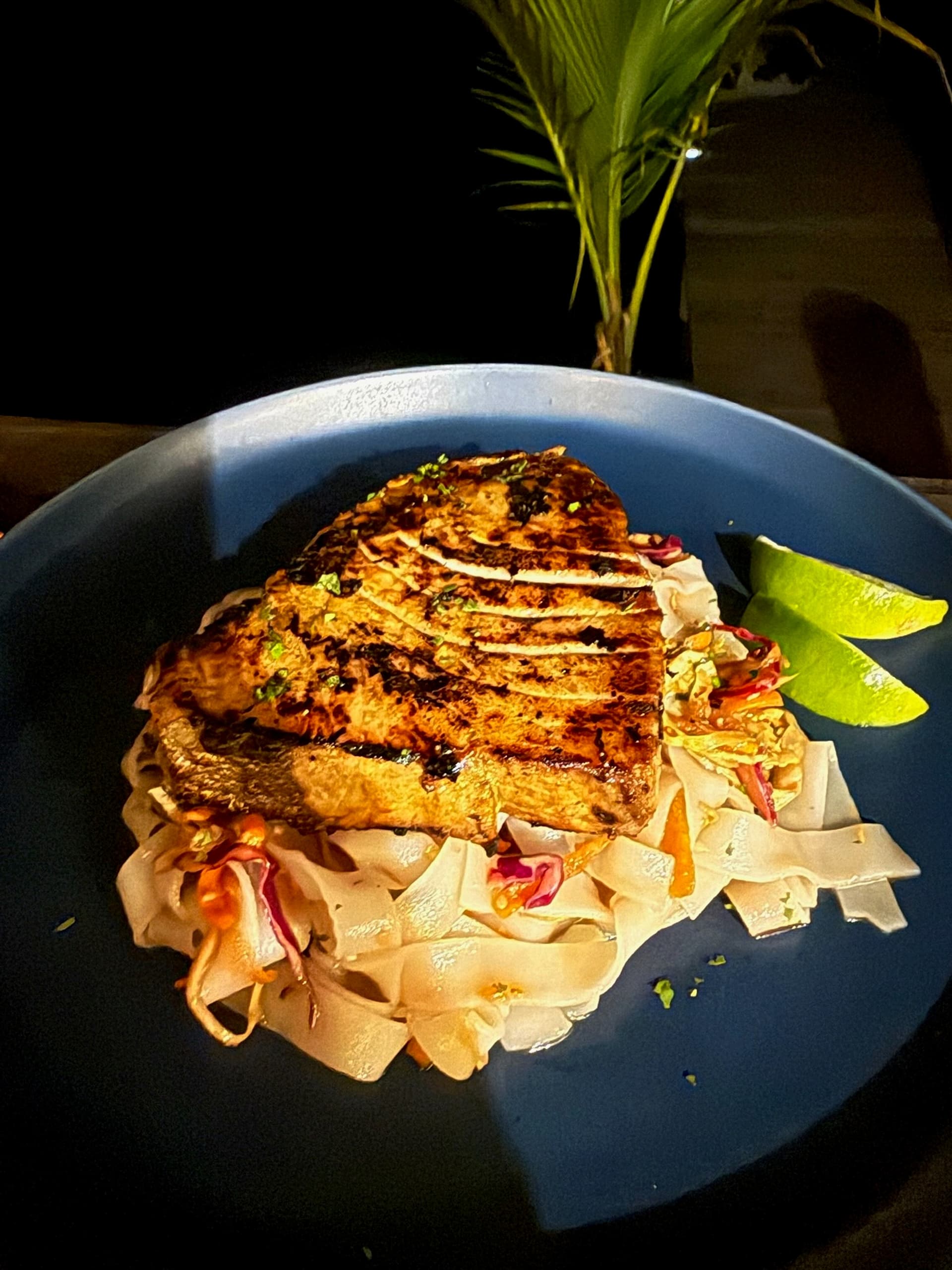Farm-to-table cuisine prepared with local ingredients at Blå Bar Restaurant, Dolphin Blue Paradise, Bocas del Toro