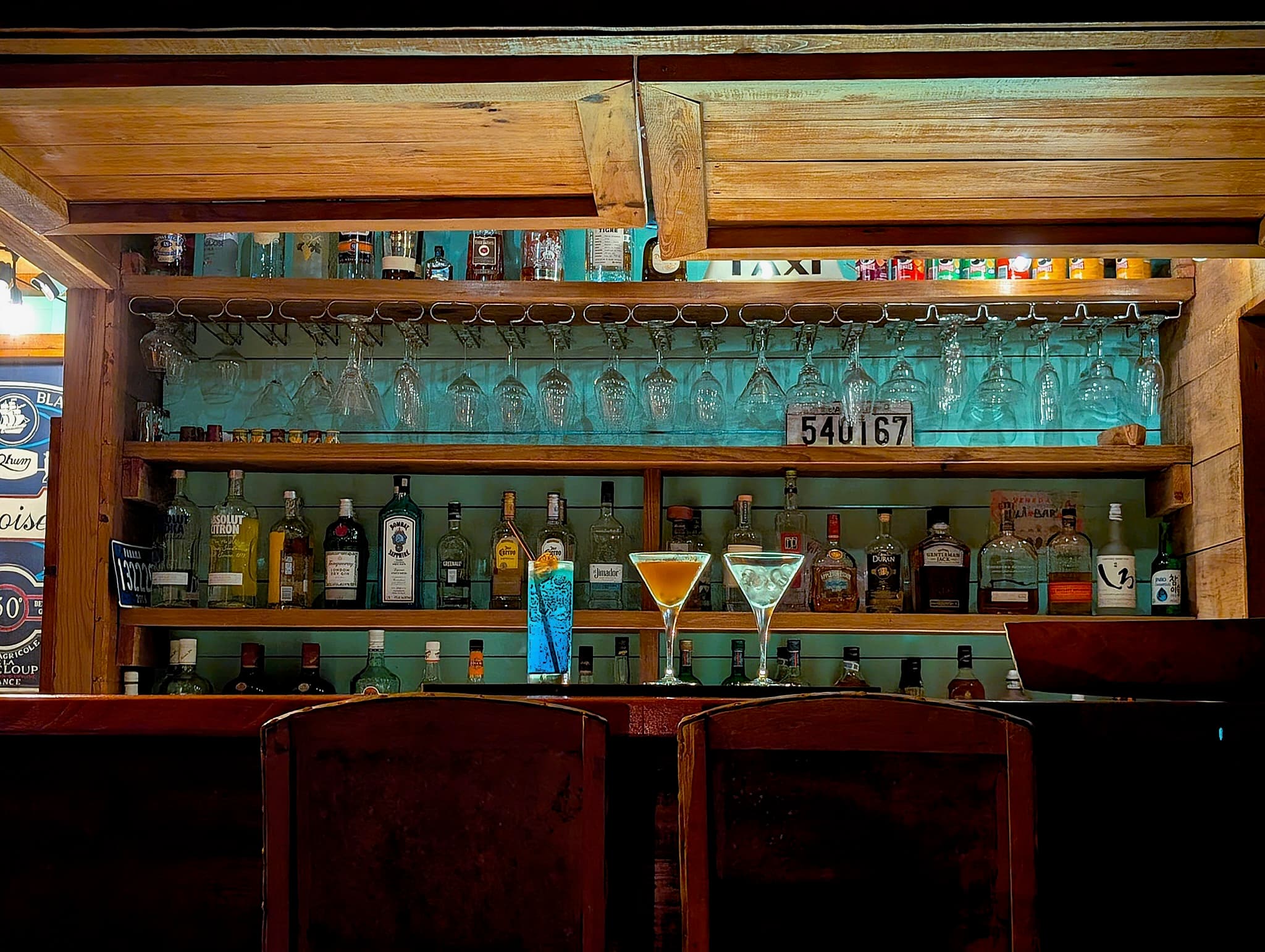 Colorful drinks and cocktails background