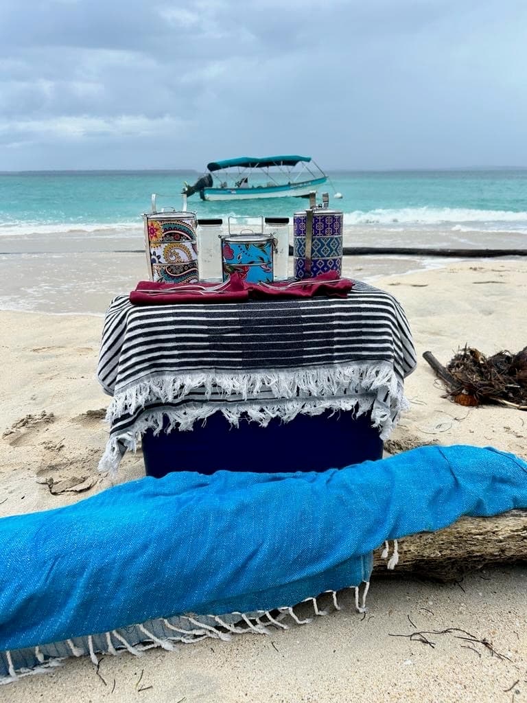 Premium Deluxe cabana terrace at sunset — Romantic Escape at Dolphin Blue Paradise